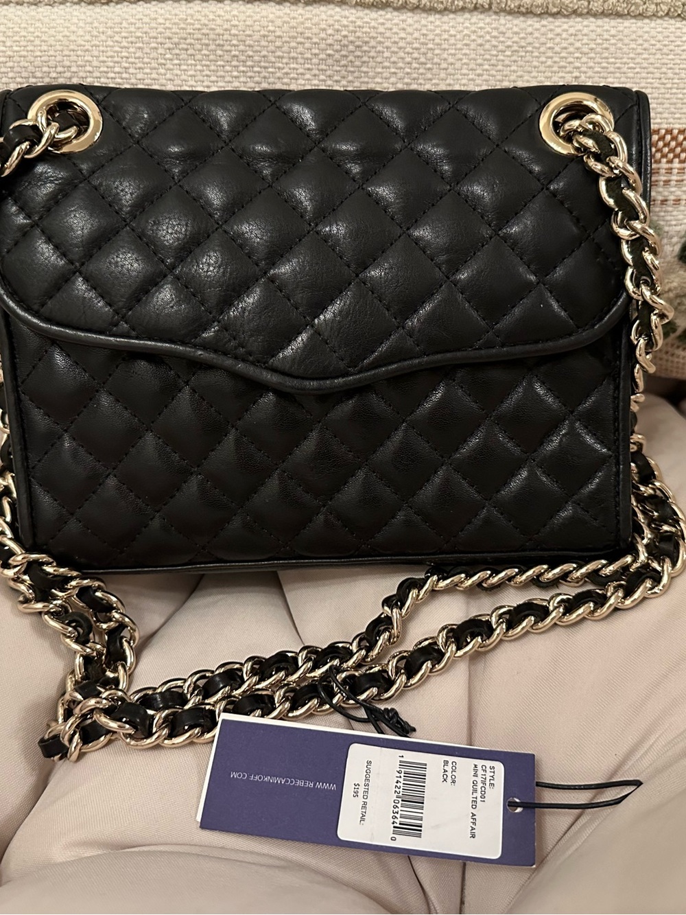 Rebecca Minkoff Black Purse with White Dustbag